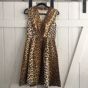 Kate Spade leopard print cocktail dress